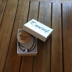 Real Leather pearl necklace or wrap bracelet!